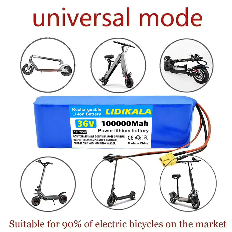 Ddadache Lithium-Ionen-Batterie 36V 10S2P 100Ah Blau mit BMS und Ladegerät für Elektro-Skateboards - Bild 2
