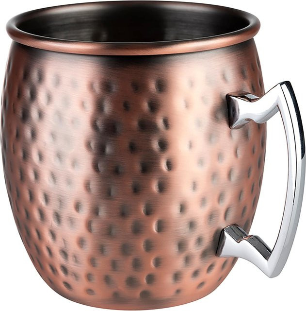 APS Moscow Mule Becher aus Edelstahl im Antik-Kupfer-Look, 2er Set, 500 ml - Bild 2