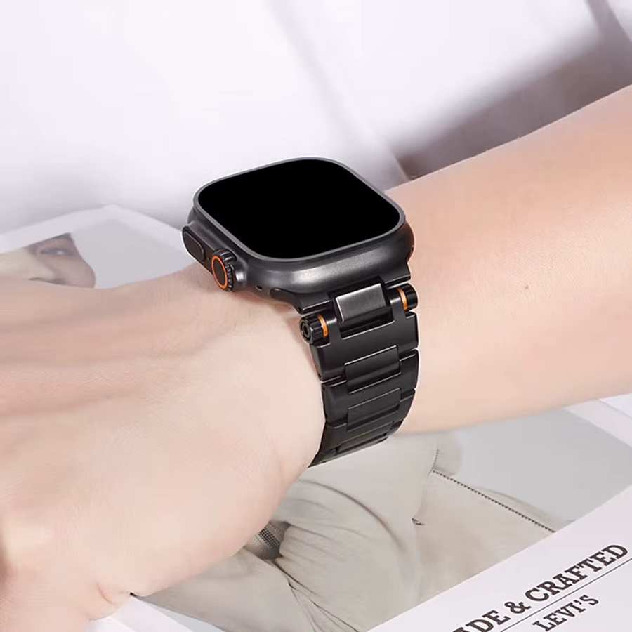 CHIICSMART Uhrenarmband Edelstahl, Schwarz - Bild 5