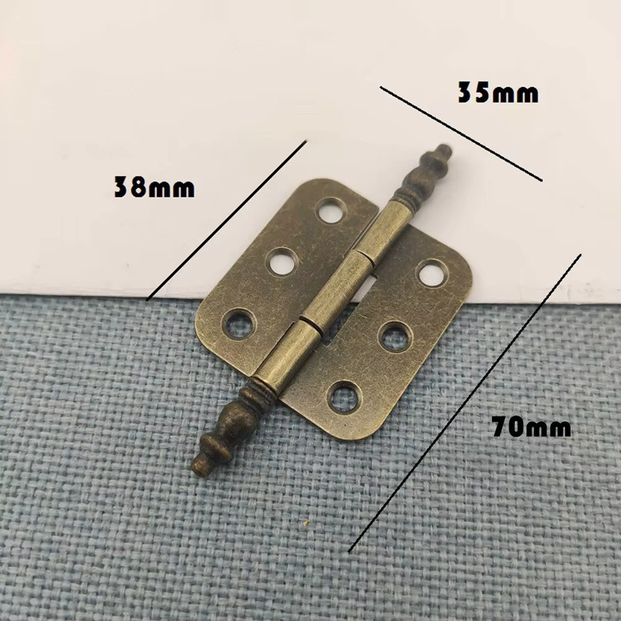 Dekorative Antik-Bronze-Kronenscharniere aus Messing in Gold für Schmuckschatullen und Boxen mit 6 Löchern - Bild 2