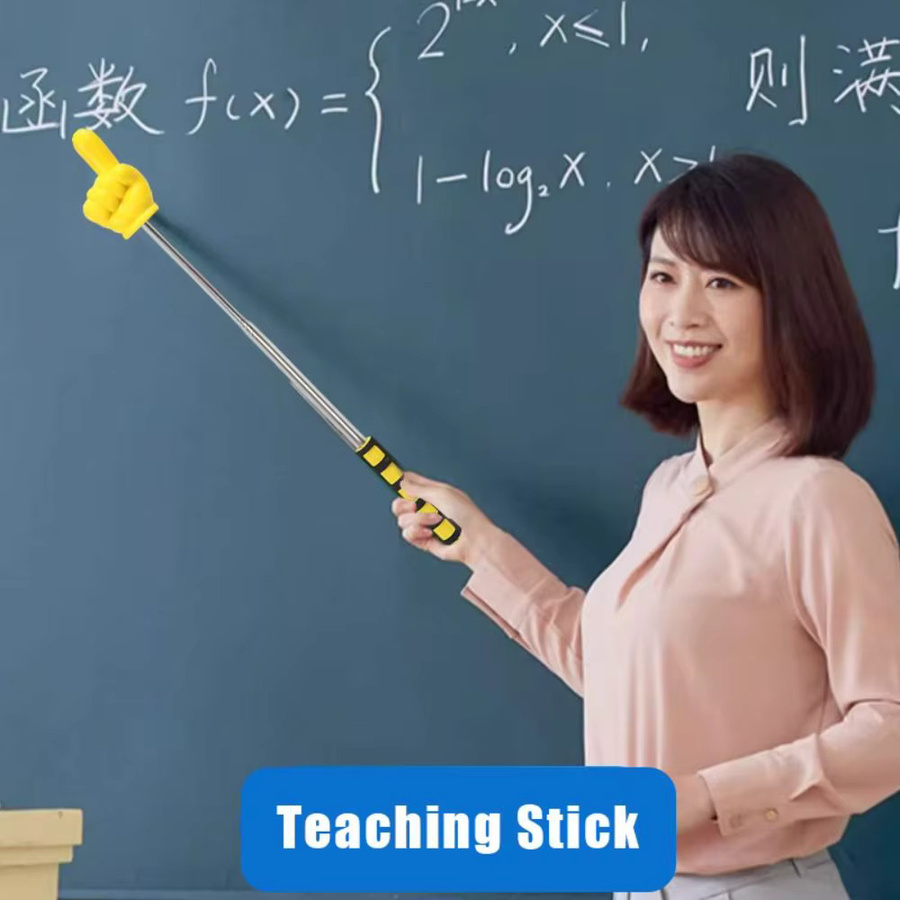 Professioneller Teleskop-Zeigestab aus Edelstahl als Whiteboard-Pointer und Lehrmittel in Weiß, Rot oder Gelb - Bild 1