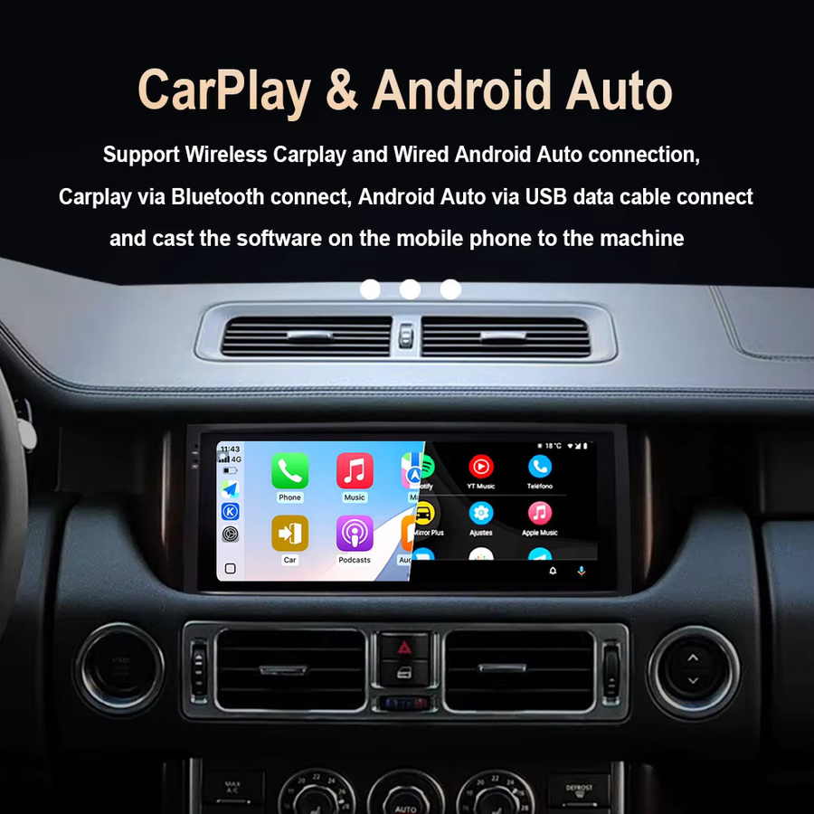 LIARO-NAVI Android 16 Auto-Multimedia-Videoplayer für Land Rover Range Rover V8 L322 (2005-2012) mit DSP Stereo, kabellosem CarPlay, GPS, 4G und WLAN in Schwarz - Bild 2