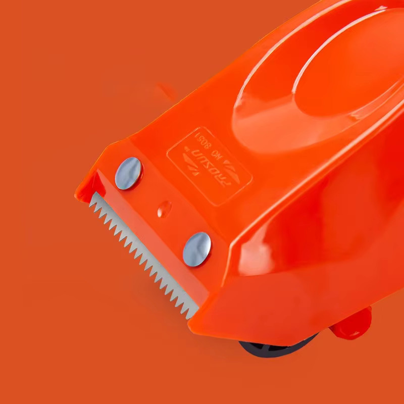 Manueller Klebebandabroller aus Kunststoff in Orange für 50 mm Klebeband zur Paketversiegelung - Bild 2