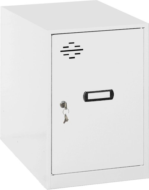 PROREGAL Schließfachwürfel AMEGO Spind Garderobe in Weiß, H x B x T: 47,5 x 40 x 50 cm - Bild 1