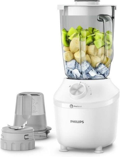 Philips Standmixer Serie 3000 HR2291/20 mit Zerkleinerer, 600W, 2l, Weiß - Bild 1