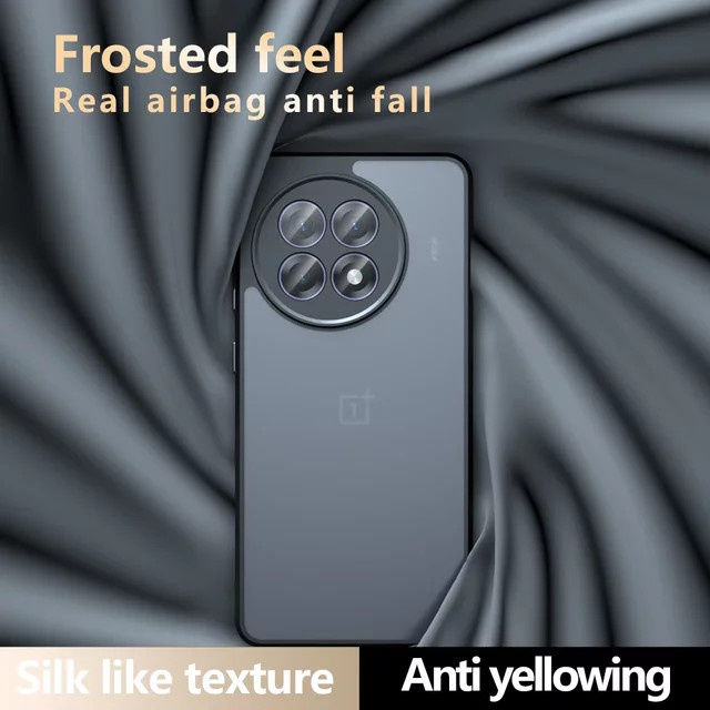 Stoßfeste Handyhülle für OnePlus Ace 5 Pro, 13R, 12R und Nord 4, matte Hartschale mit transparenter Rückseite, Schwarz oder Transparent - Bild 1