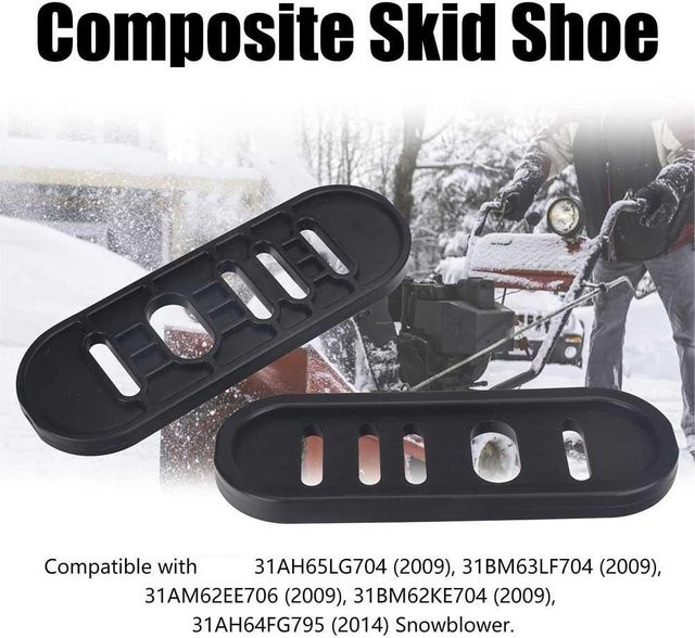 Vibratite Gleitschuhe 490-241-0010 für 2- und 3-stufige Schneefräsen, Schwarz - Bild 1