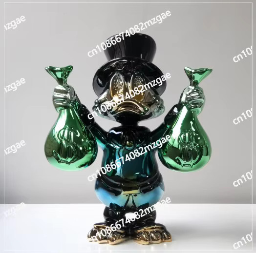 Chaowan Taschen-Enten-Cartoon-Skulptur aus Glas als dekorative Tischdekoration - Bild 1