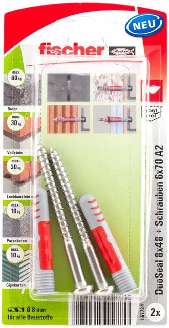 Fischer Dübel DuoSeal Ø 6 mm x 38 mm aus Edelstahl - Bild 1