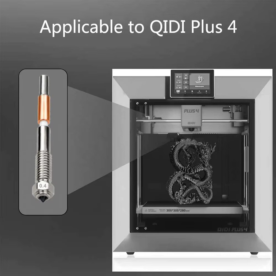 QIDI Tech Bimetall-Düse mit Silikonhülle für QIDI Plus 4 3D-Drucker Hotend Zubehör in Silber - Bild 5