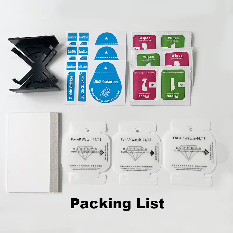 3er-Set TPU Hydrogel Schutzfolien für Apple Watch S8 S7 S6 SE S5 S4 S3 S2 49mm 45mm 44mm 42mm 41mm 40mm in Transparent - Bild 2