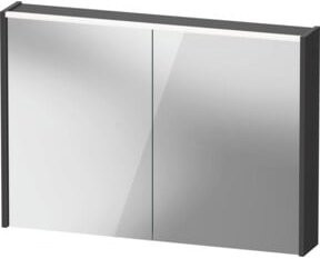 Duravit LED-Spiegel D-Code in Grau mit Lichtfunktion, B/H/T: 100 x 70 x 14,8 cm - Bild 1