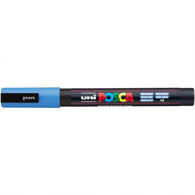 uni POSCA-Marker PC-3M Permanent Marker mit feiner Spitze in Himmelblau - Bild 1
