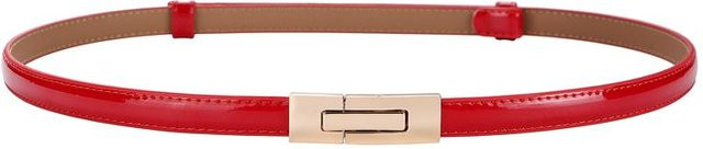 Ledergürtel Ruidi bb, schmal, rot, Damen, 95cm - Bild 1