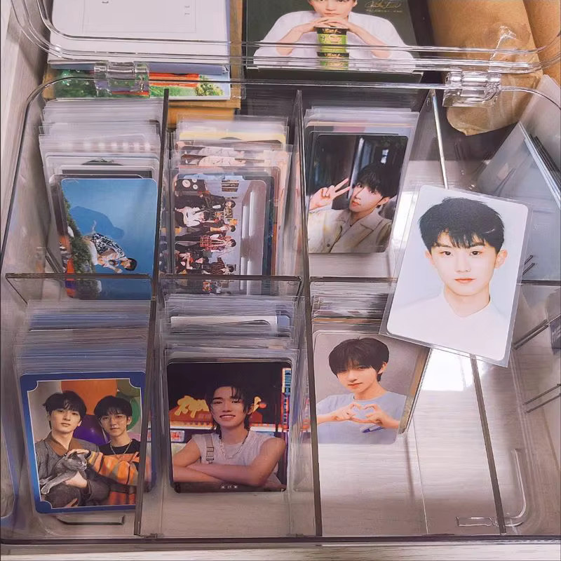 Fach Flip Box aus Acryl transparent als Organizer für Blind Box Karten, Kpop Fotokarten und S-Boxen - Bild 4