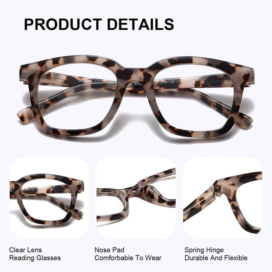 CATMONROE Lesebrille Damen, Vollrand, Kunststoff, Leopardenmuster, braun, multicolour - Bild 2