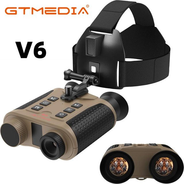 GTMEDIA 4K Nachtsichtfernglas mit 8X Digitalem Zoom und 32GB Speicherkarte inklusive Kopfband für die Jagd - Bild 1