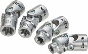Hazet Gelenk-Steckschlüsseleinsatz-Set 3/8 Zoll, 4-teilig, Farbe Silber - Bild 1