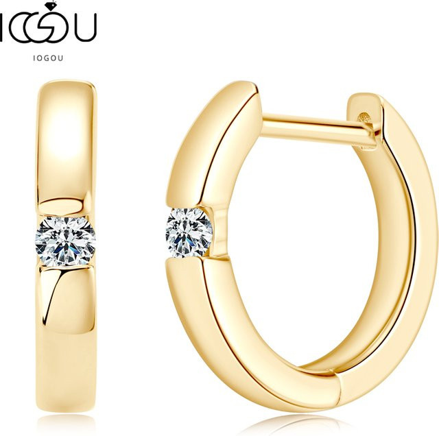 IOGOU Creolen, 925 Silber, Moissanit, Unisex - Bild 1