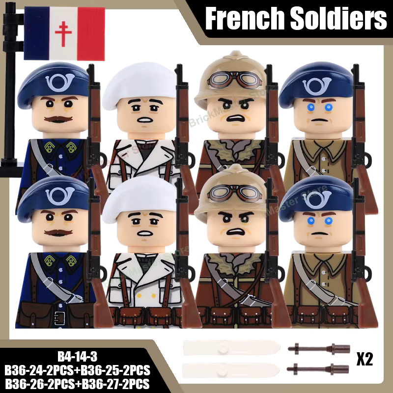 BRICKPANDA Französische Alpentruppen Soldatenfiguren Bausteine, Militär, Zubehör - Bild 4