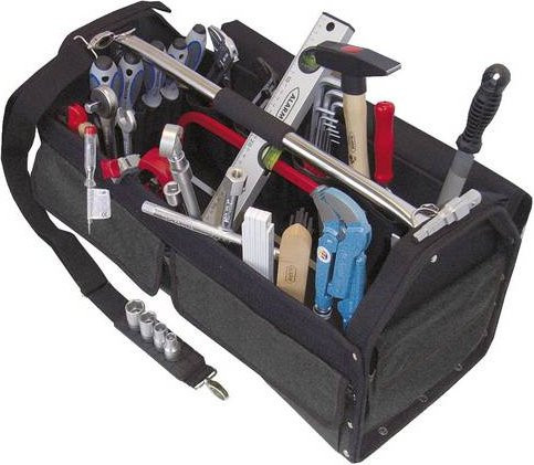 Alarm Werkzeugtasche bestückt, Schwarz, L x B x H: 64,0 x 28,0 x 30,5 cm - Bild 1