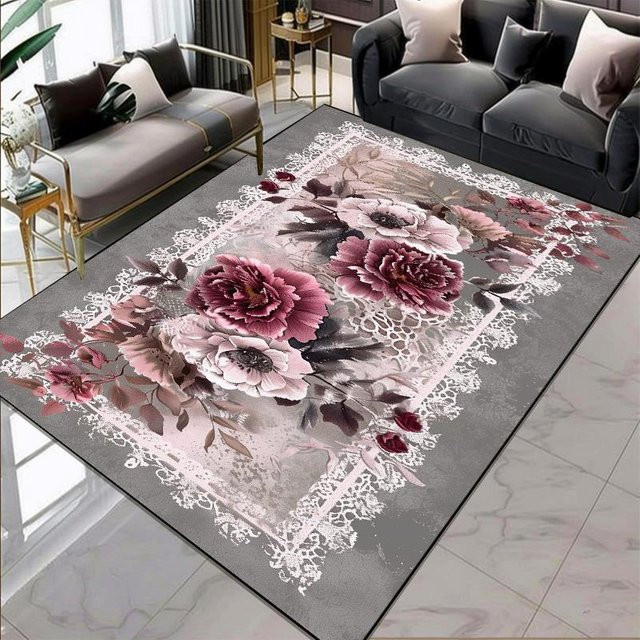 Karpetti Teppich im europäischen Stil mit Blumenmuster, mehrfarbig, B/T: 200 x 300 cm - Bild 1