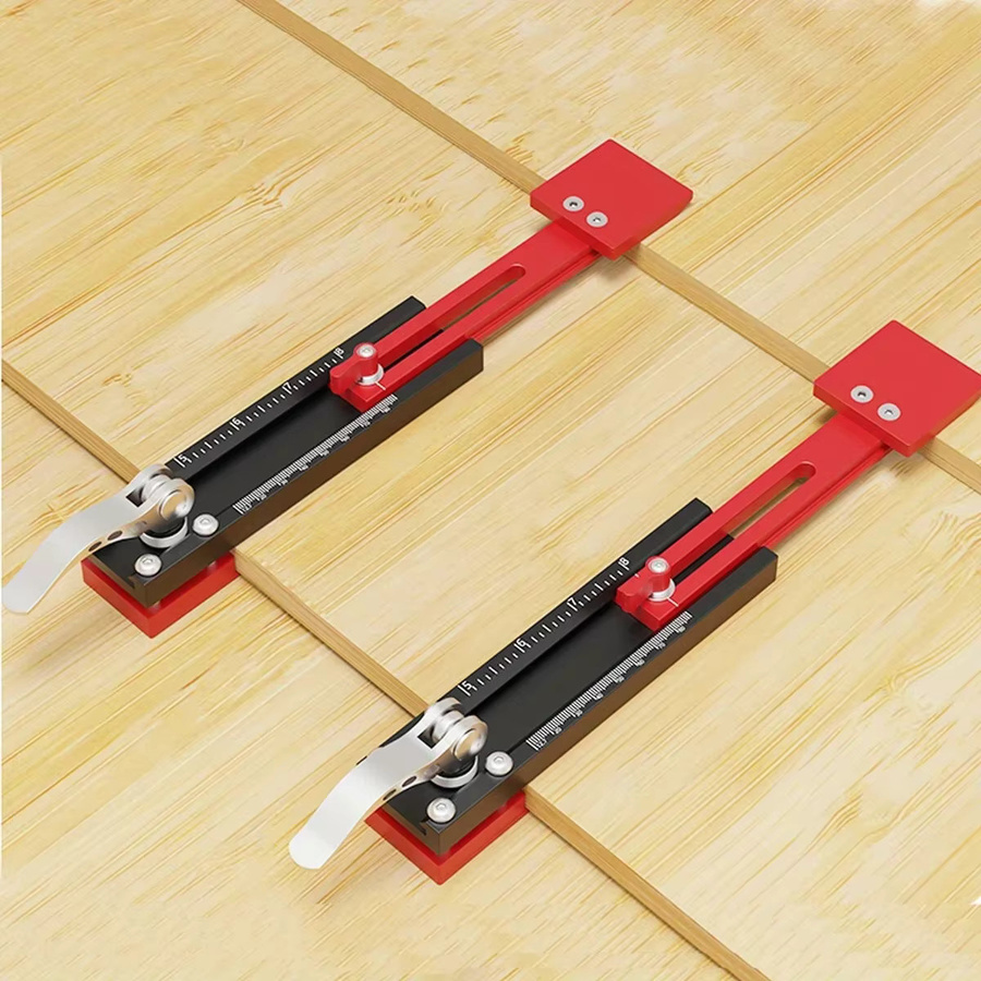 Allsome Gecko Gauge Abstellgleis Montage Kit 2er Set mit Dual-Scale Metrisch und Imperial in Rot und Schwarz - Bild 2