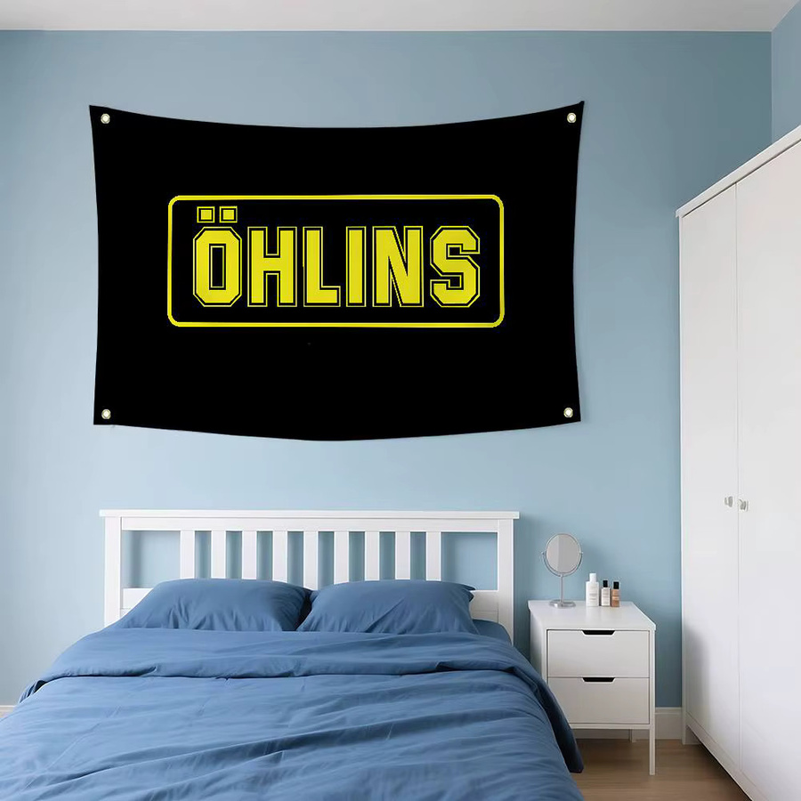 Ohlinss Performance Technology Rennwagen-Flagge in Schwarz, rechteckige Textil-Dekoration für Zuhause und Outdoor, B/H: 50 x 50 cm - Bild 2