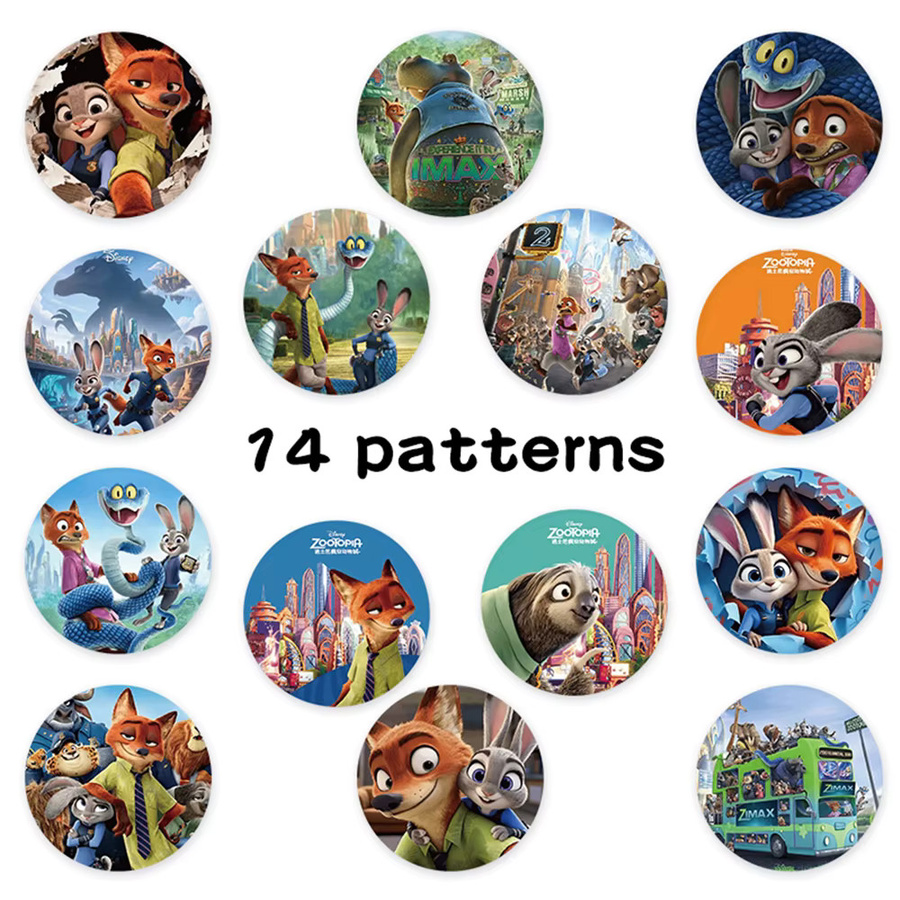 500 Stück Disney Zootopia Kawaii Cartoon Siegelaufkleber in Multicolour für DIY Notebook und Laptop Dekoration - Bild 2
