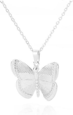YIRAN Jewelry Halskette Schmetterling, Edelstahl, Silber, Damen - Bild 1