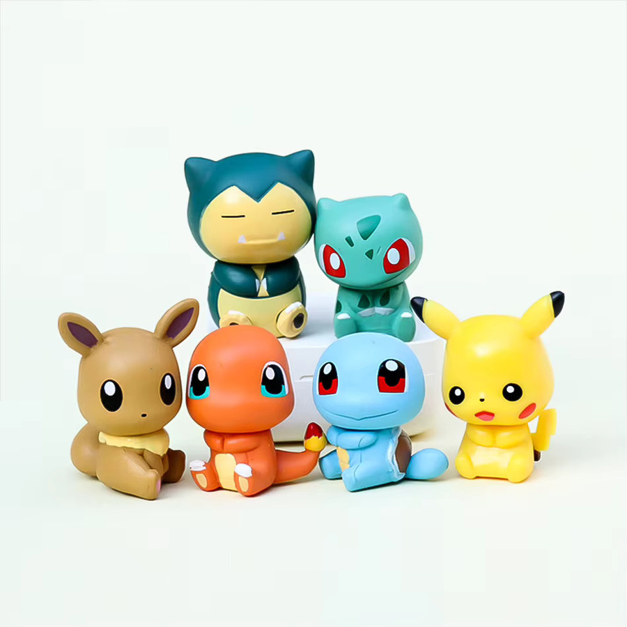 Bandai Pokémon Pikachu Figuren, 6/8-teiliges Set, Modellkollektion - Bild 2