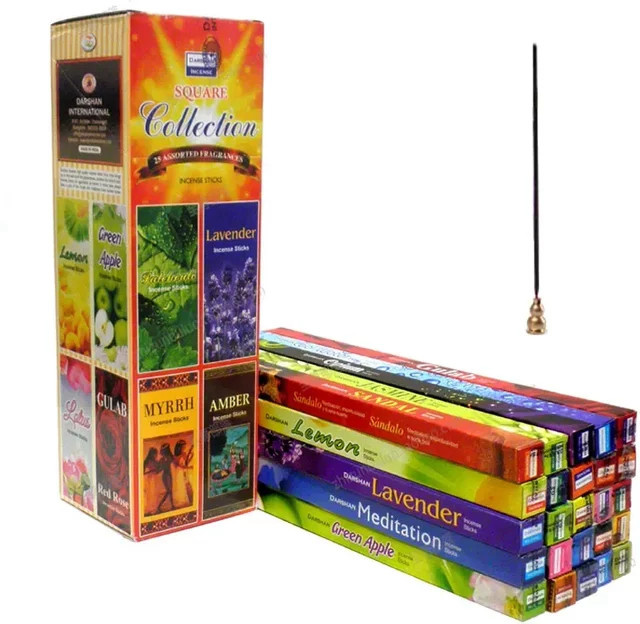 YXYMCF Räucherstäbchen Set mit Lavendel, Weißem Salbei und Sandelholz, 10/25 Boxen, Multicolor, Natürlicher Raumduft zur Luftreinigung - Bild 1