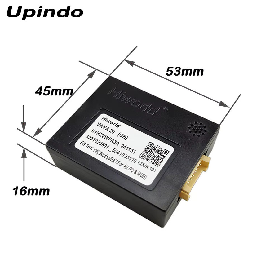 Upindo Universal Android Auto Stereo CAN Bus Decoder für VW Skoda SEAT PQ MQB Radio Head Unit Adapter, Schwarz - Bild 2