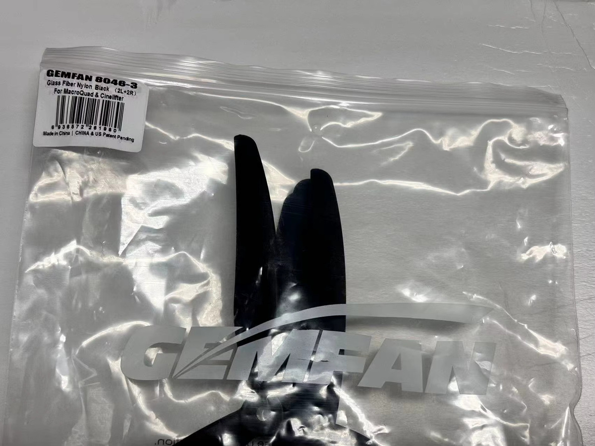 Gemfan 3-Blatt Propeller 8 Zoll aus Glasfaser-Nylon für FPV Drohnen CW CCW in Schwarz - Bild 3