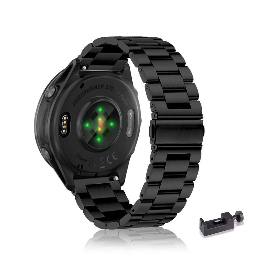 DAINU Uhrenarmband Edelstahl, Silber, Garmin Forerunner 570 47 mm, Venu 3 45 mm, Venu 2, Vivoactive 4 - Bild 3