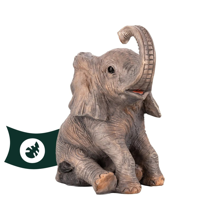 VERDOBA Safari Gartenfigur Elefant in Grau aus Kunststoff - Bild 2