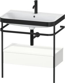 Duravit Möbelwaschtisch-Kombi Happy D.2 Plus in Weiß mit 1 Waschbecken und 1 Schublade, B/T: 77,5 x 49 cm - Bild 1