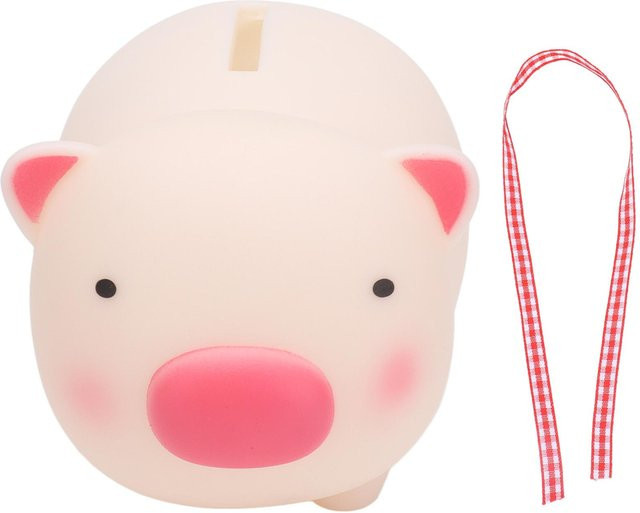 OutsideWorld Sparschwein Tresor Spardose aus Kunststoff in Weiß - Bild 1