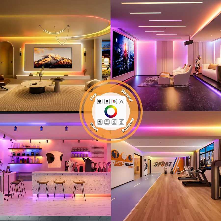 CENFAYA COB RGBIC LED Streifen 24V mit RF Touch Panel Fernbedienung, Multicolour Effekt für Party und Zimmer Dekoration - Bild 4