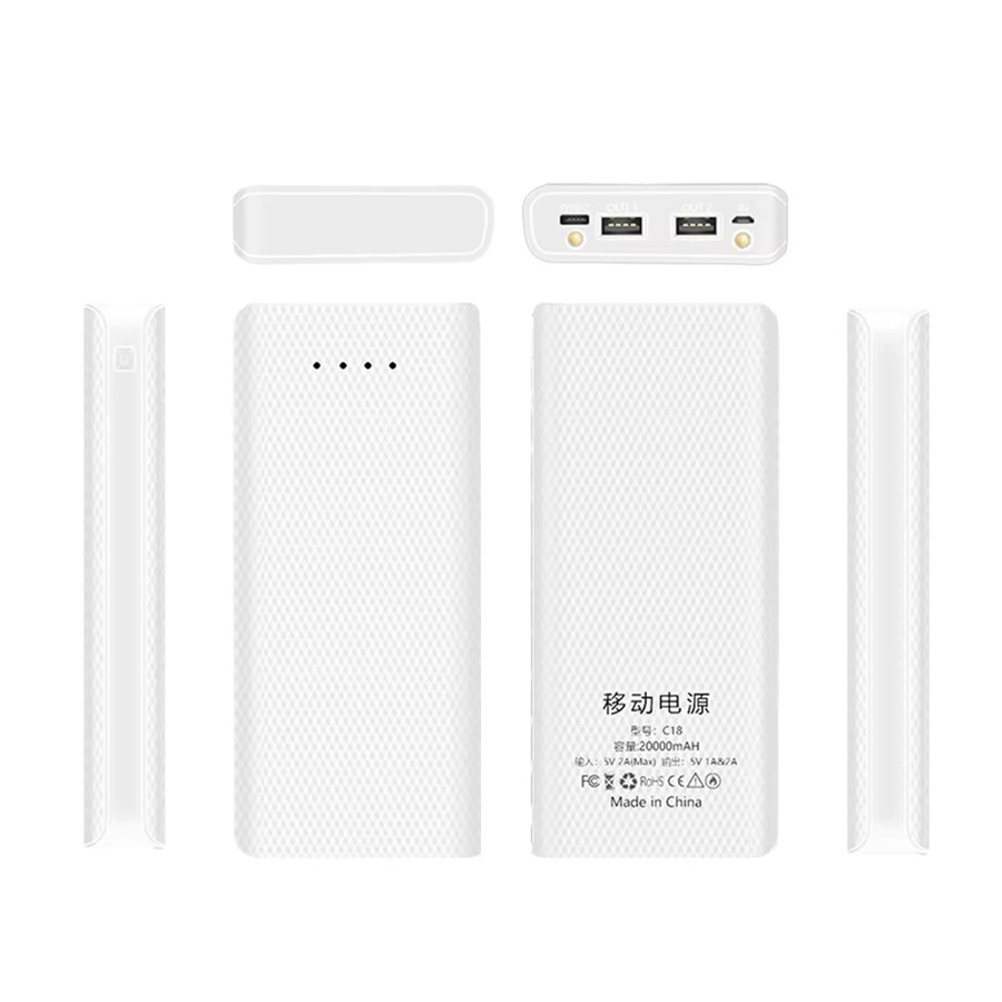 YiFanHeRong DIY Powerbank Gehäuse Kit für 8x 18650 Batterien mit Dual USB und Typ C in Schwarz - Bild 3