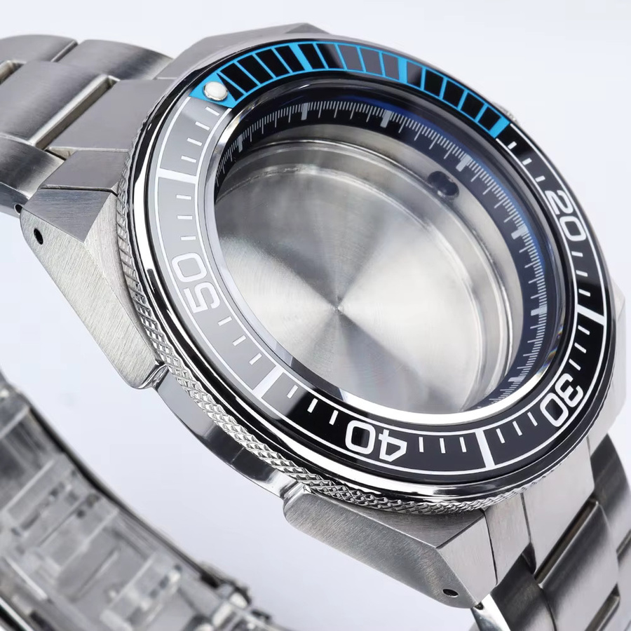 Fanya losch Taucheruhrgehäuse mit Armband, Edelstahl, Silber, Herren, 43 mm - Bild 2