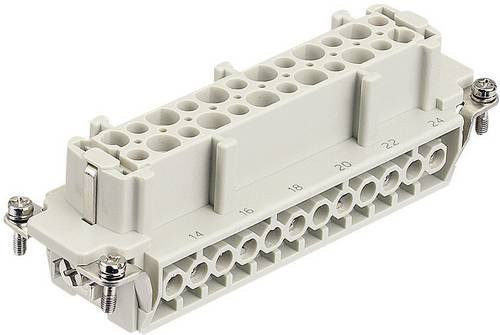 HARTING Han Hv E 10 + 2 + PE Buchseneinsatz mit Schrauben, Grau, 09340102701 - Bild 1
