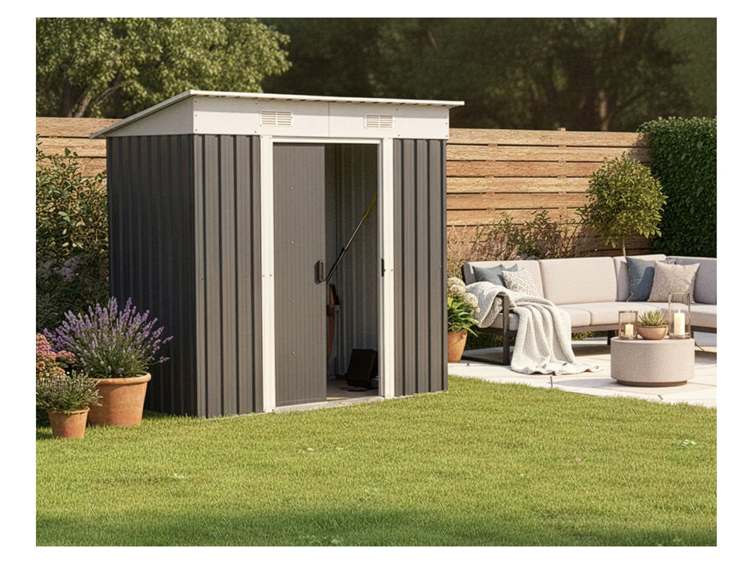 Home Deluxe Geräteschuppen BOHIO aus Metall in Grau oder Anthrazit - Bild 2