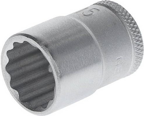 Gedore Steckschlüsseleinsatz 12-kant 3/8 Zoll, SW 15 mm, Länge: 30 mm, Farbe: Silber - Bild 1