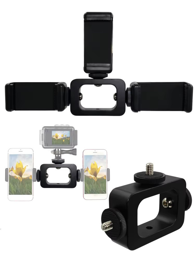 GoPro 3-in-1 Halterung in Schwarz als Kopfhalterung, Blitzhalterung und Adapter für Live-Übertragungen und Selfie-Kameras - Bild 4