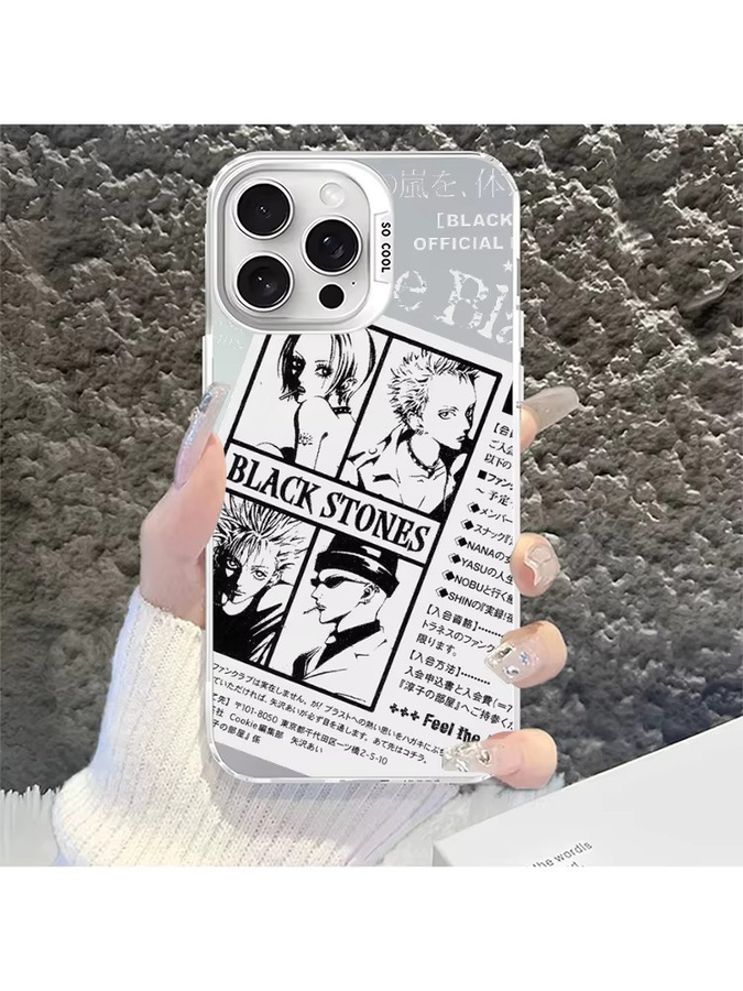 Rastar Handyhülle im Cartoon Anime Oosaki Nana Design für iPhone 16 15 14 13 12 11 Pro Max Plus in Silber - Bild 3