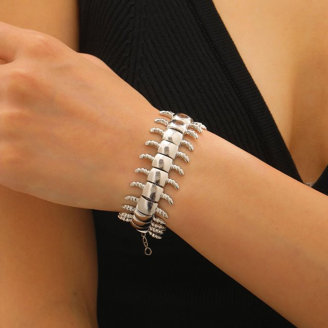 Armband Silber, Tausendfüßler, verstellbar, Herren - Bild 1