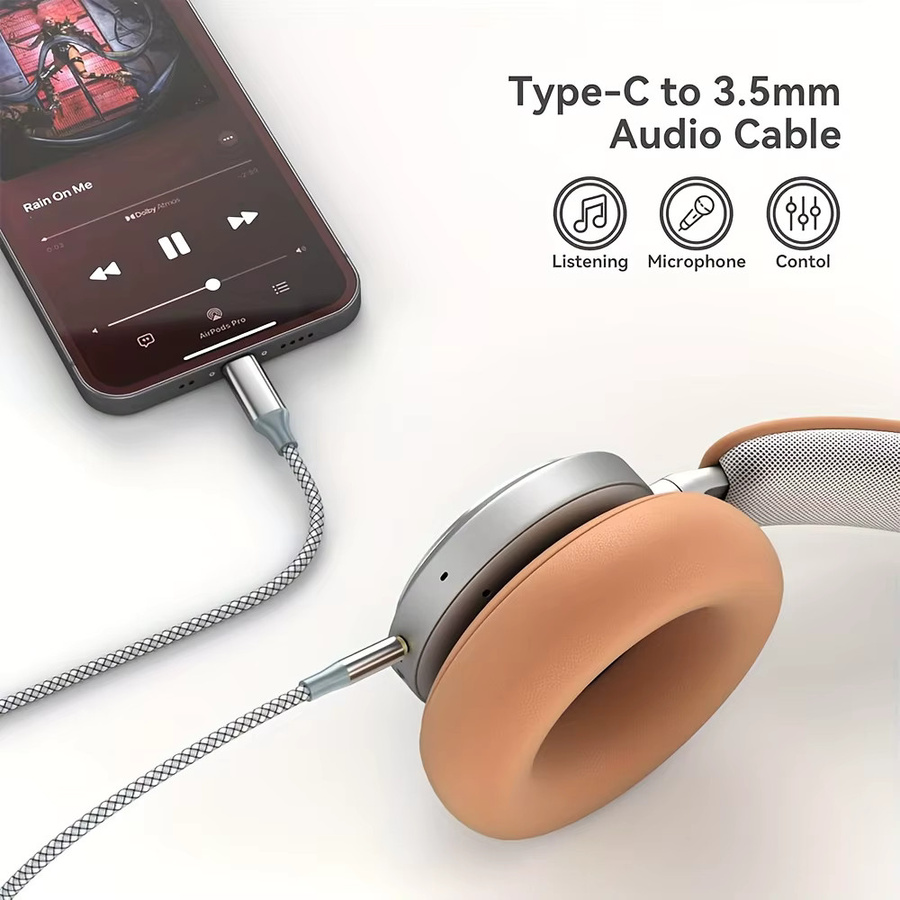USB-C auf 3,5 mm Audio-Adapterkabel in Silber, kompatibel mit Apple iPhone 16/15 Pro Max/15/16 Plus und Samsung Galaxy S21–24/Note 20 - Bild 4