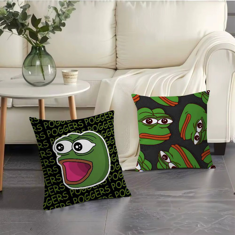 Personalisierter Kissenbezug Pepe der Frosch für das Kinderzimmer, quadratisch, Grün, Breite: 30 cm, Höhe: 30 cm - Bild 3