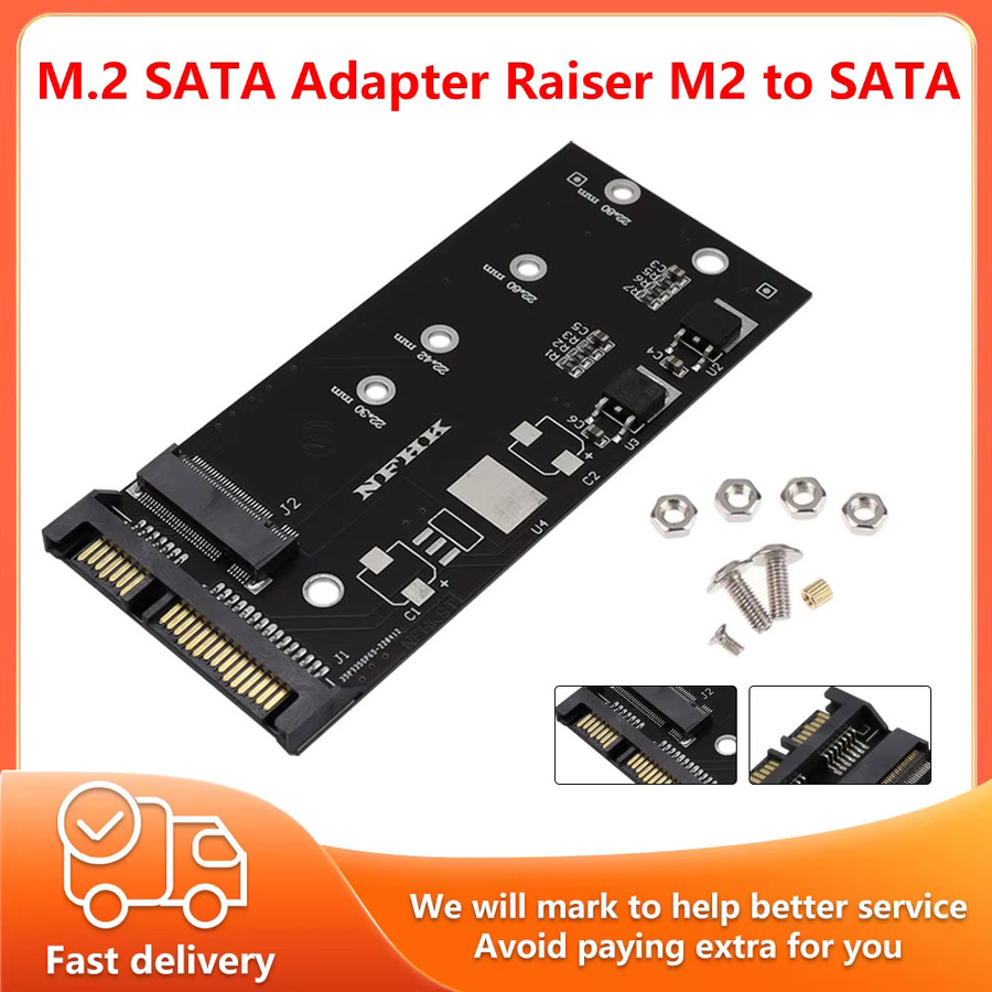 T.F.SKYWINDINTL M.2 NGFF auf SATA3 Festplatten-Adapterkarte, SSD-Adapter für 2,5 Zoll SATA, Schwarz - Bild 6